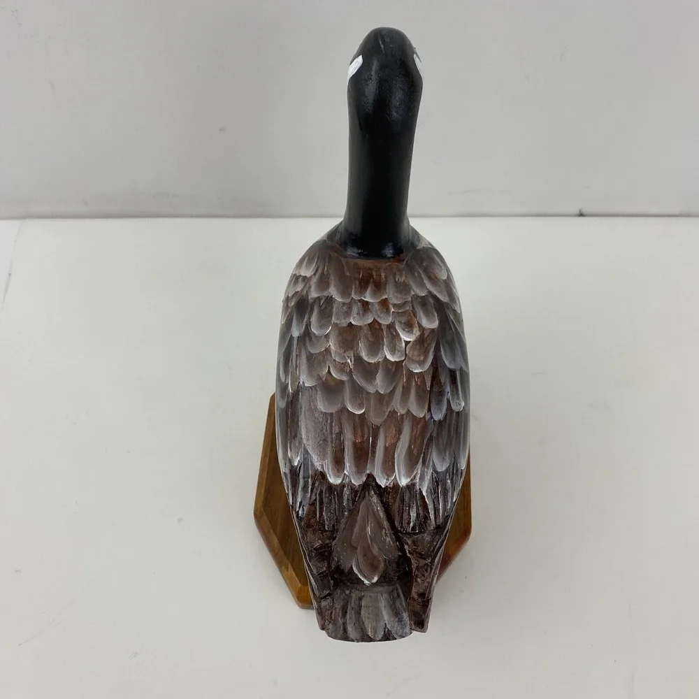 Handpainted Wooden standing Duck Figurine 8.5
